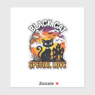 Black Cat Special Love Halloween Haunted House Bat