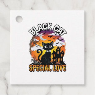 Black Cat Special Love Halloween Haunted House Bat Favour Tags