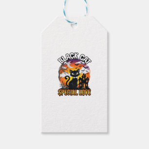 Black Cat Special Love Halloween Haunted House Bat Gift Tags
