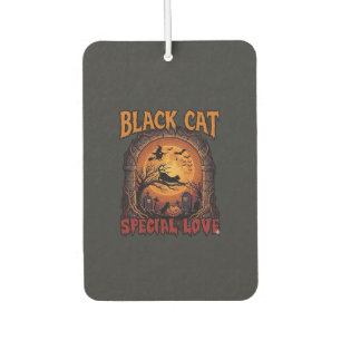 Black Cat Special Love Halloween Moon Witch Pumpki Car Air Freshener