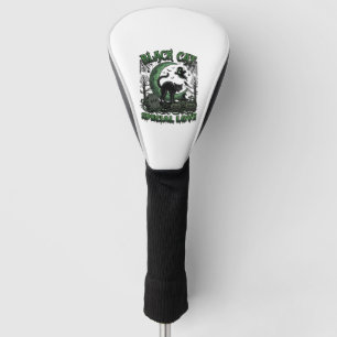 Black Cat Special Love Haloween Crescent Moon Ghos Golf Head Cover
