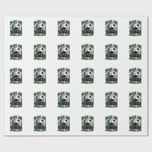 Black Cat Special Love Haloween Crescent Moon Ghos Wrapping Paper