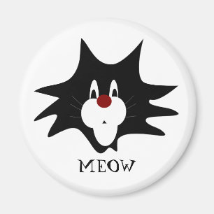 Black Cat Splat Magnet