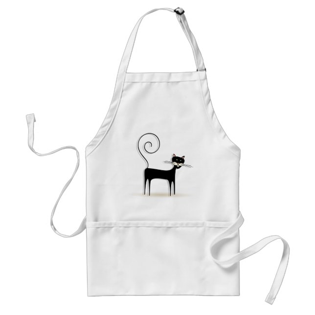 Black cat standard apron (Front)