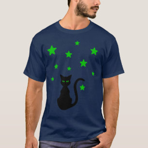 Black Cat Stars T-Shirt