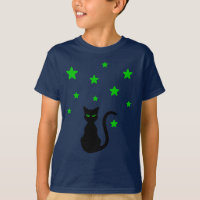 Black Cat Stars T-Shirt (Child)