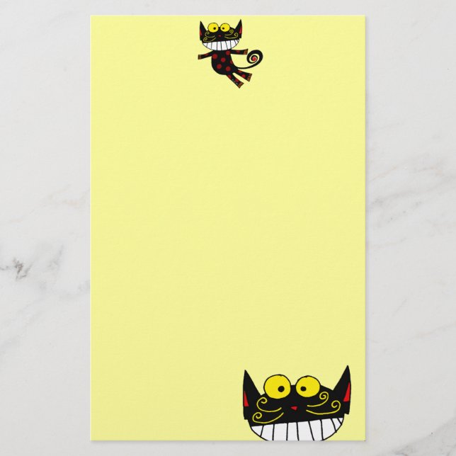 Black cat stationery (Front)