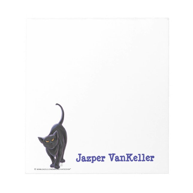 Black Cat Stationery Notepad (Front)