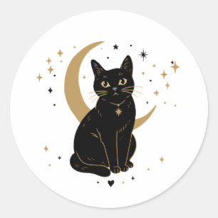 Black cat sticker