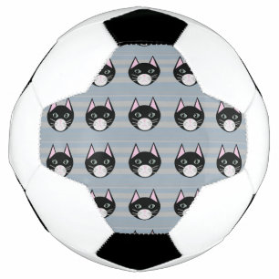 Black Cat, Stripes Soccer Ball