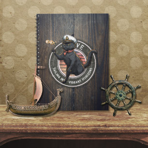 Black Cat Sunset: A Voyage to THRIVE Notebook