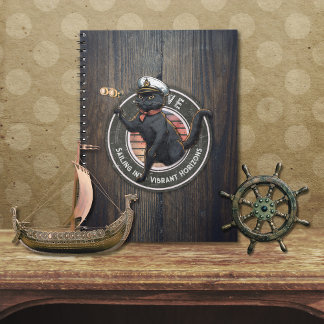 Black Cat Sunset: A Voyage to THRIVE Notebook