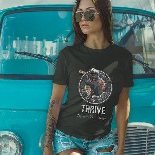 Black Cat Sunset: A Voyage to THRIVE T-Shirt