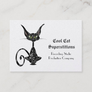 Black Cat Superstitious Cool Business Card