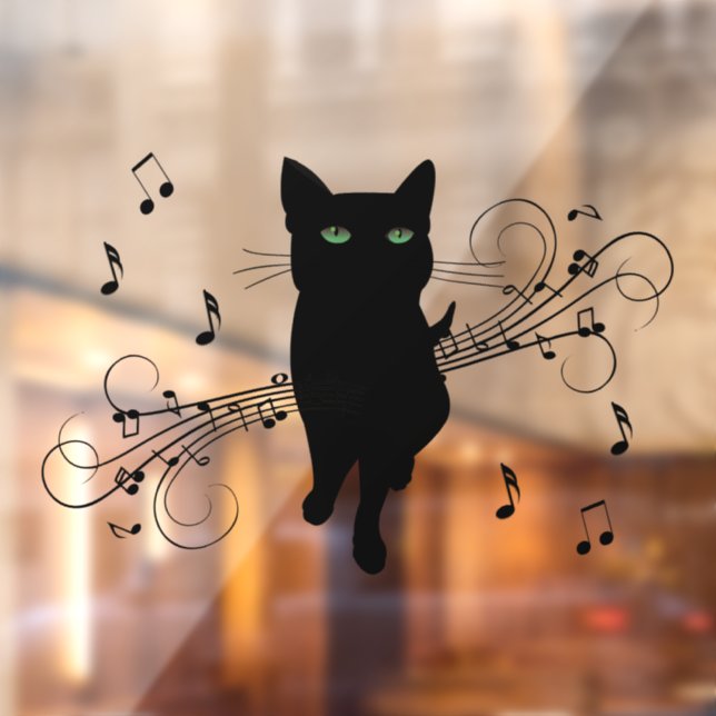 Black Cat Surrounded by Whispering Notes of Music (Sheet 2)