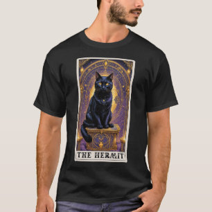 Black Cat Tarot Card The Hermit Halloween Childles T-Shirt