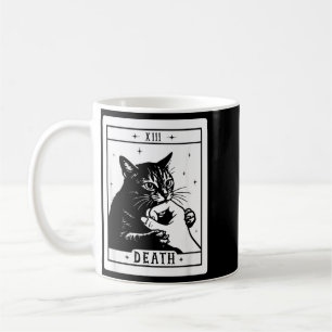 Black Cat Tarot Death Halloween Kitten Cat Mum Cat Coffee Mug