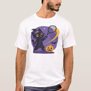 Black Cat Tennis Serve Essential T-Shirt