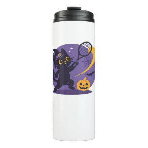 Black Cat Tennis Serve Essential T-Shirt Thermal Tumbler