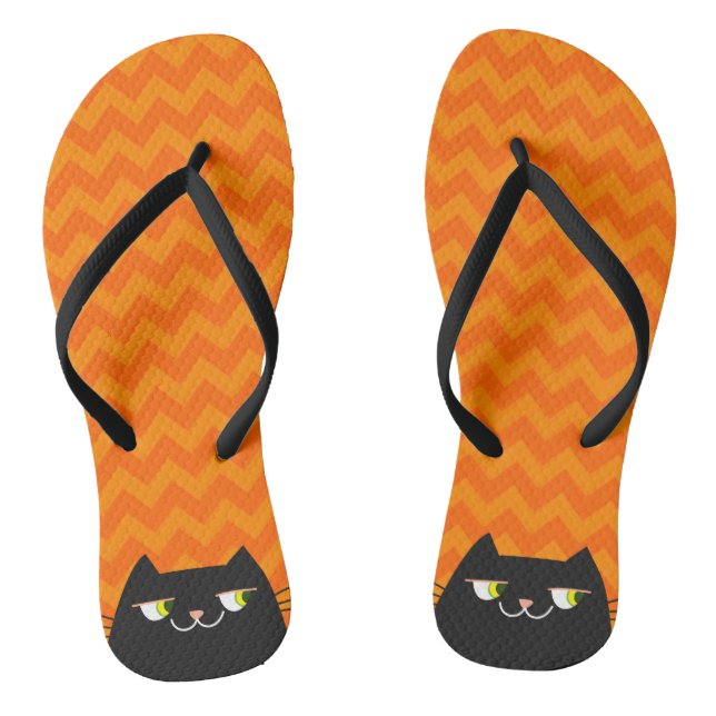 Black Cat Thongs (Footbed)