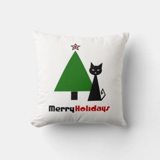 Black Cat Throw Pillow