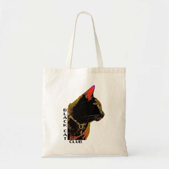Black Cat tote bag (Front)