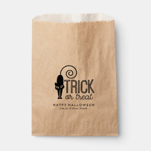 Black Cat Trick or Treat Halloween Favour Bag
