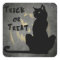 Black Cat Trick or Treat Halloween Sticker