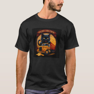 Black Cat Truck Driver Mac And Cheese T-Shirt