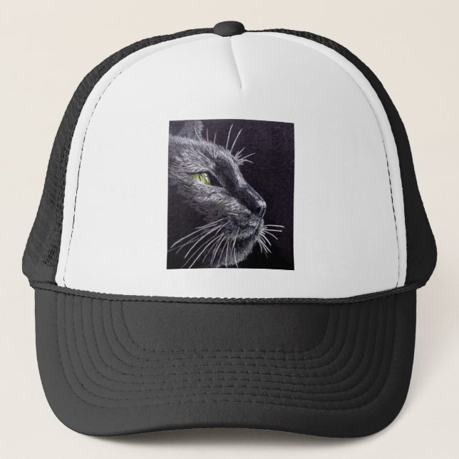 Black Cat Trucker Hat (Front)