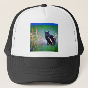 Black Cat Trucker Hat