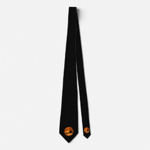 Black Cat Under Orange Moon Return  Label Tie