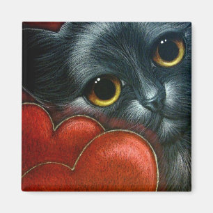 BLACK CAT VALENTINE Magnet