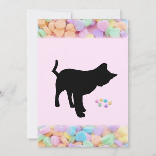 Black Cat Valentine's Day Card