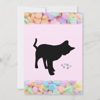 Black Cat Valentine's Day Card