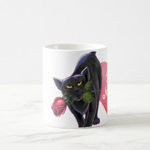 Black Cat Valentine's Day Magic Mug
