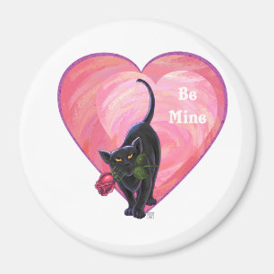 Black Cat Valentine's Day Magnet