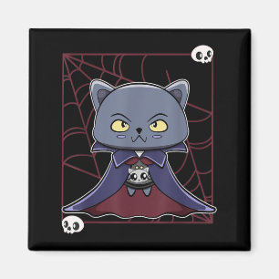 Black Cat Vampire Dracula And Monster Item For Magnet