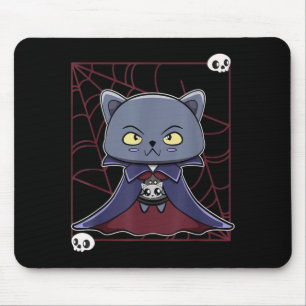Black Cat Vampire Dracula And Monster Item For Mouse Pad