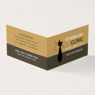 Black Cat, Veterinarian, Veterinary Detailed Business Card