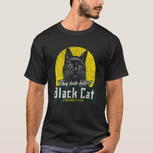Black Cat Vintage Cigarettes Men Women T-Shirt