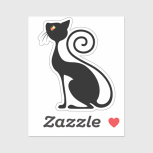 Black Cat Vintage Style Design