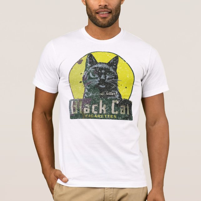 Black Cat Vintage T-Shirt (Front)