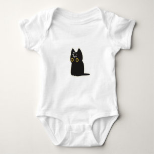 Black Cat Void Loading Cute Silly Funny Animal Lov Baby Bodysuit