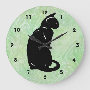 Black Cat Wall Clock