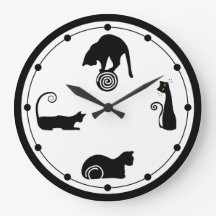 Black Cat Wall Clock