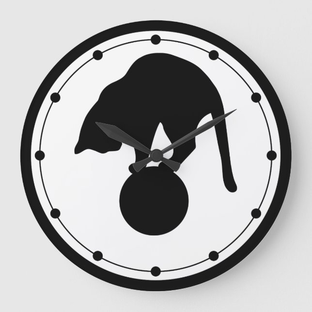 Black Cat Wall Clock (Front)