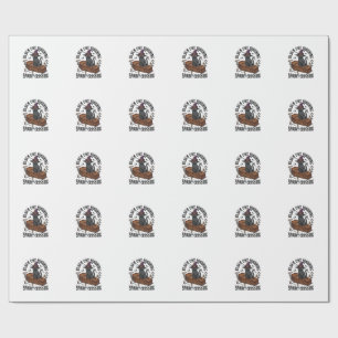Black Cat Warning Vintage Halloween Witch Cat_1 Wrapping Paper
