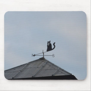 Black Cat Weather Vane Mouse Pad