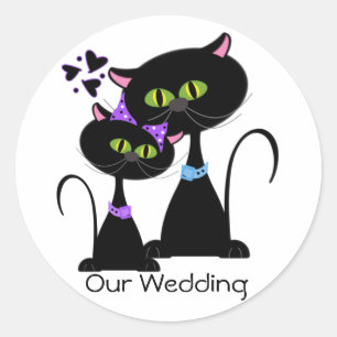 Black Cat Wedding Envelope Seal